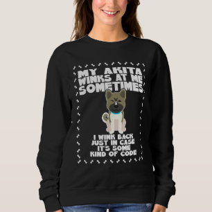 Mijn Akita knipoogt naar me, soms Shiba Inu hond Trui