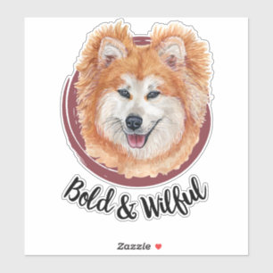 Mijn Akita...Moedig & Eigengereid Sticker