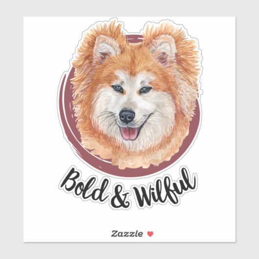 Mijn Akita...Moedig & Eigengereid Sticker (Vel)