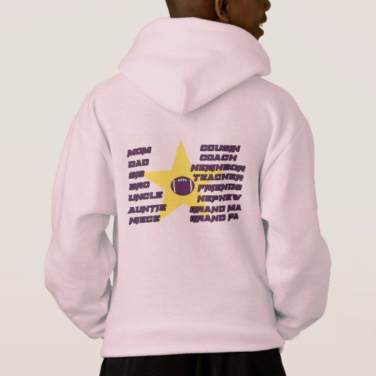 Mijn All-Star Team Kind Football Hoody (Achterkant)