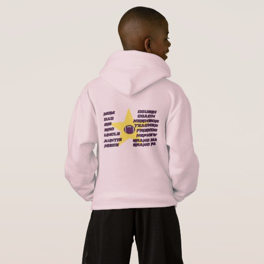 Mijn All-Star Team Kind Football Hoody (Achterkant volledig)