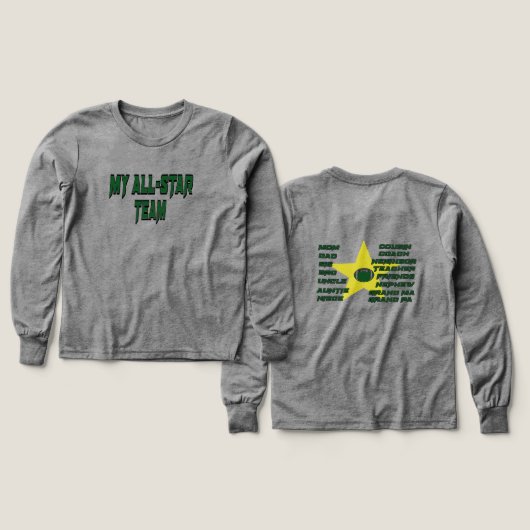 Mijn All-Star Team Kind Football Sweatshirt (Voorkant /achterkant)