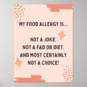 Mijn allergie is geen grap poster (Voorkant)