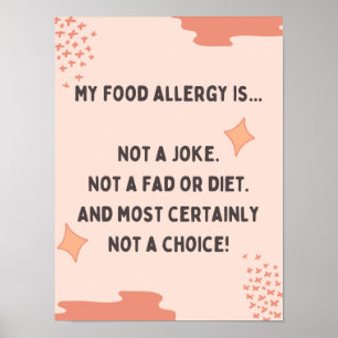 Mijn allergie is geen grap poster