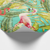 Mijn Aloha Oerwoud Bird Flamingo Garden Cadeaupapier (Hoek)