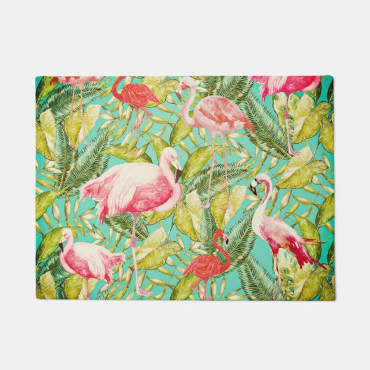Mijn Aloha Oerwoud Bird Flamingo Garden Deurmat (Voorkant)