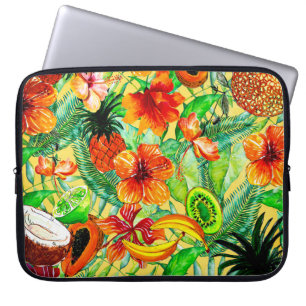 Mijn Aloha Tropische Vruchten- en Oerwoud Vloertui Laptop Sleeve