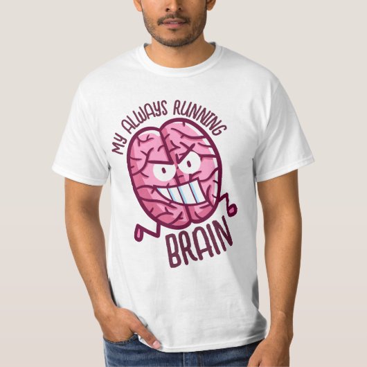 Mijn altijd rijdende brein T-shirt (Voorkant)