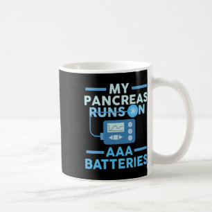 Mijn alvleesklier draait op AAA-batterijen Type 1 Koffiemok