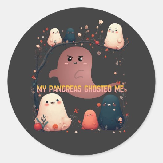 Mijn alvleesklier spookt me sticker (Voorkant)