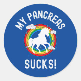 Mijn alvleesklier zuigt eenhoorn diabetes ronde sticker