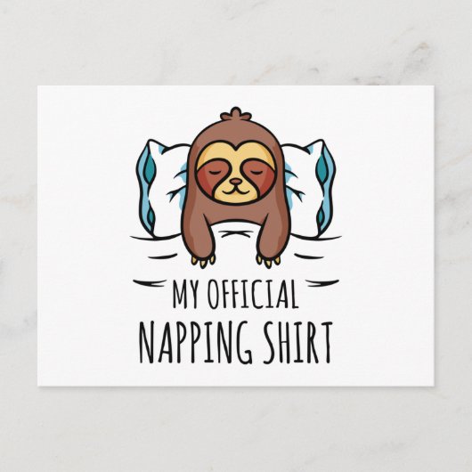 Mijn ambtenaar die shirt met slapende Slote in kaa Briefkaart (Voorkant)