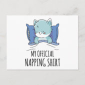 Mijn ambtenaar die shirt negeert met slaapkat briefkaart (Voorkant)