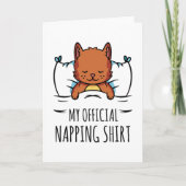Mijn ambtenaar die shirt negeert met slaapkat kaart (Voorkant)