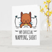 Mijn ambtenaar die shirt negeert met slaapkat kaart (Gele Bloem)