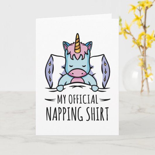 Mijn ambtenaar die shirt negeert met slapen Unicor Kaart (Gele Bloem)