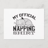Mijn ambtenaar die shirt neigt - luie slaapkat briefkaart (Voorkant)