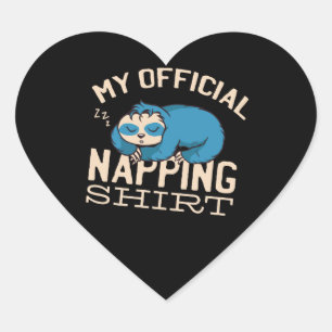 Mijn ambtenaar die shirt neigt, luie slaapzaal hart sticker