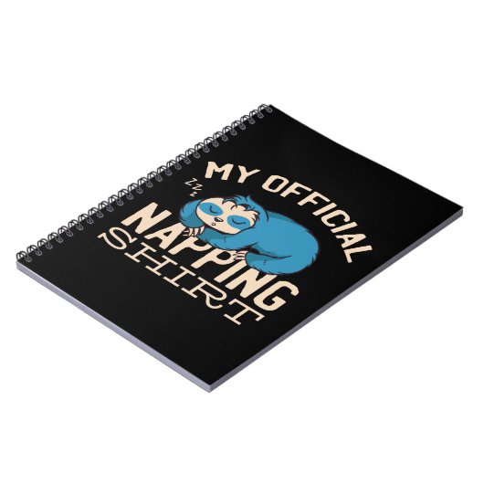 Mijn ambtenaar die shirt neigt, luie slapende Slot Notitieboek (Linkerzijde)