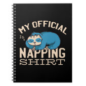 Mijn ambtenaar die shirt neigt, luie slapende Slot Notitieboek (Voorkant)