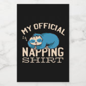 Mijn ambtenaar die shirt neigt, luie slapende Slot Voedselcontainer Etiket (Enkel label)