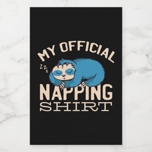 Mijn ambtenaar die shirt neigt, luie slapende Slot Voedselcontainer Etiket (Enkel label)