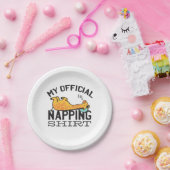 Mijn ambtenaar die shirt neigt - wazige slapende G Papieren Bordje (Feest)