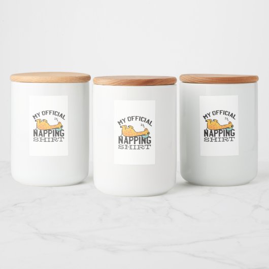 Mijn ambtenaar die shirt neigt - wazige slapende G Voedselcontainer Etiket (Flessen)