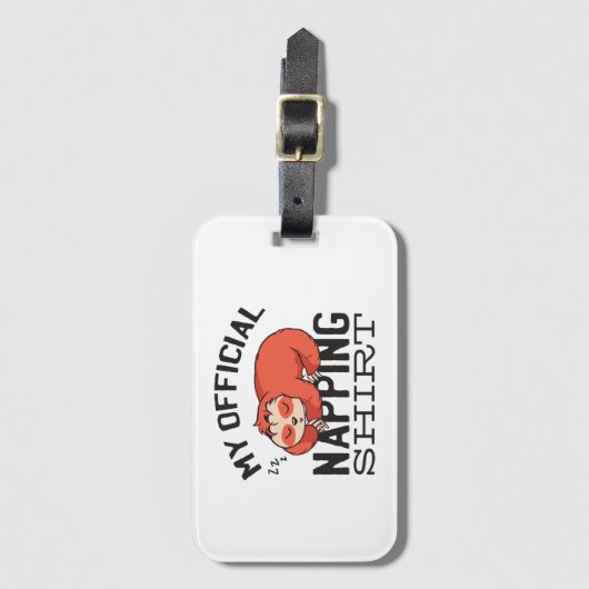 Mijn ambtenaar die shirt neigt - wazige slapende s bagagelabel (Voorkant (verticaal))