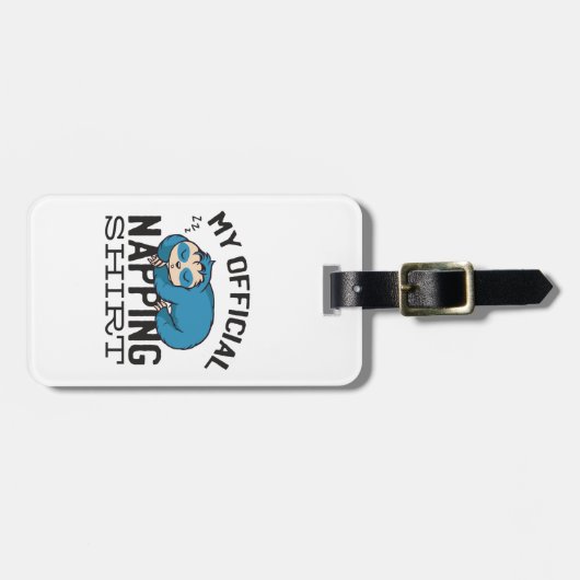 Mijn ambtenaar die shirt neigt - wazige slapende s bagagelabel (Voorkant horizontaal)