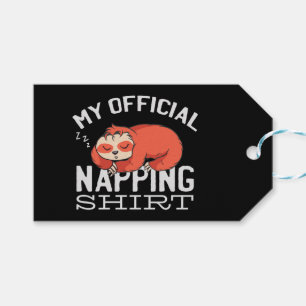 Mijn ambtenaar die shirt neigt - wazige slapende s cadeaulabel