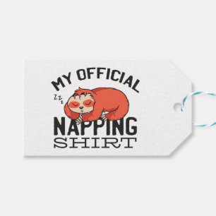 Mijn ambtenaar die shirt neigt - wazige slapende s cadeaulabel