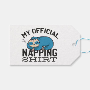 Mijn ambtenaar die shirt neigt - wazige slapende s cadeaulabel