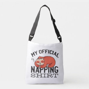 Mijn ambtenaar die shirt neigt - wazige slapende s crossbody tas