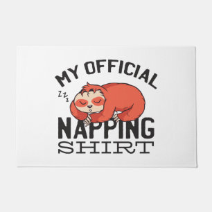 Mijn ambtenaar die shirt neigt - wazige slapende s deurmat