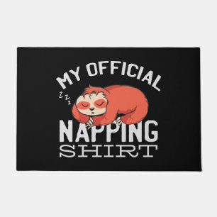 Mijn ambtenaar die shirt neigt - wazige slapende s deurmat
