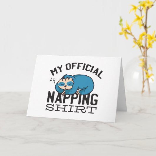 Mijn ambtenaar die shirt neigt - wazige slapende s kaart (Gele Bloem)