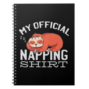 Mijn ambtenaar die shirt neigt - wazige slapende s notitieboek