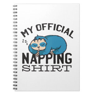 Mijn ambtenaar die shirt neigt - wazige slapende s notitieboek