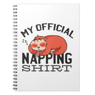 Mijn ambtenaar die shirt neigt - wazige slapende s notitieboek