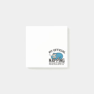 Mijn ambtenaar die shirt neigt - wazige slapende s post-it® notes