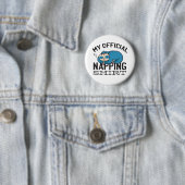 Mijn ambtenaar die shirt neigt - wazige slapende s ronde button 5,7 cm (In situ)