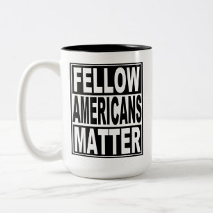 Mijn Amerikaanse collega’s zijn voor democratie Tweekleurige Koffiemok