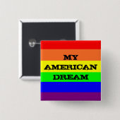 Mijn Amerikaanse droom Vierkante Button 5,1 Cm (Voorkant /achterkant)