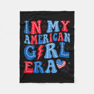 Mijn Amerikaanse Meisje Era Retro 4th van Juli Gro Fleece Deken