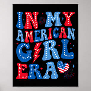 Mijn Amerikaanse Meisje Era Retro 4th van Juli Gro Poster