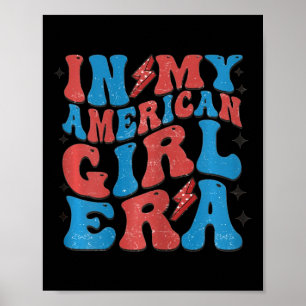 Mijn Amerikaanse Meisje Era Retro 4th van Juli Vie Poster
