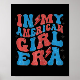 Mijn Amerikaanse Meisje Era Retro 4th van Juli Vie Poster