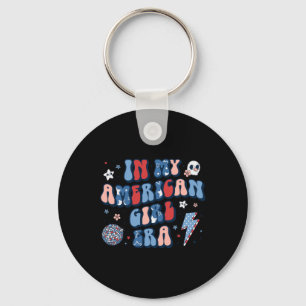 Mijn Amerikaanse Meisje Era Retro 4th van Juli Vie Sleutelhanger