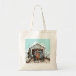 Mijn Amish Covered Bridge Canvas tas